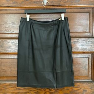 St. John Sport Leather Skirt